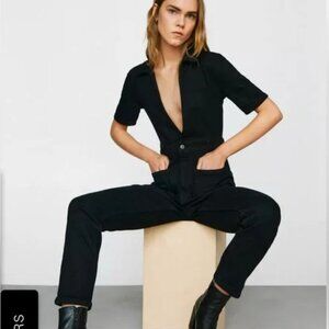 Black Plunge Jumpsuit